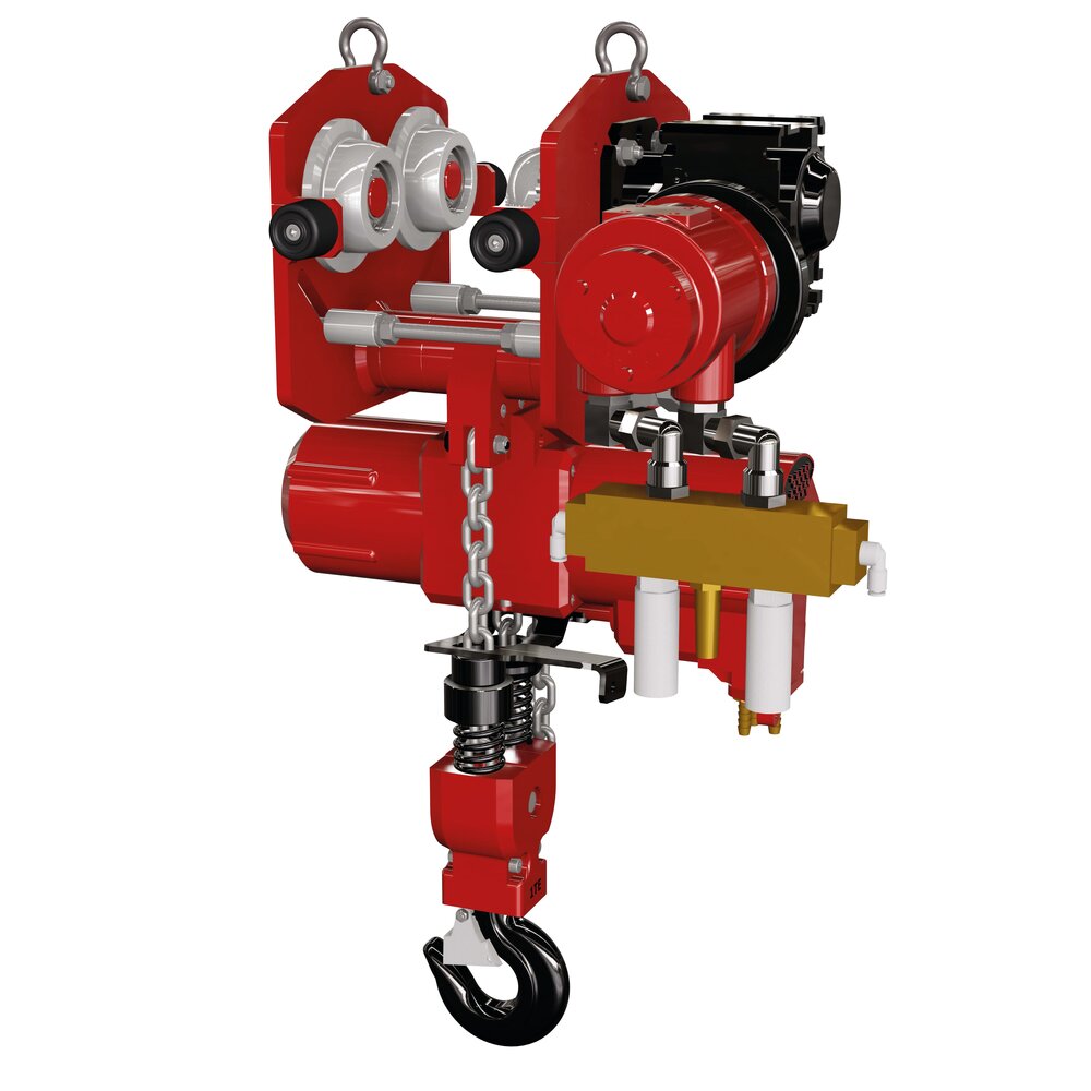 Air Chain Hoist With Pneumatic Blocker, Red Rooster TCR / TCS Series | REMA